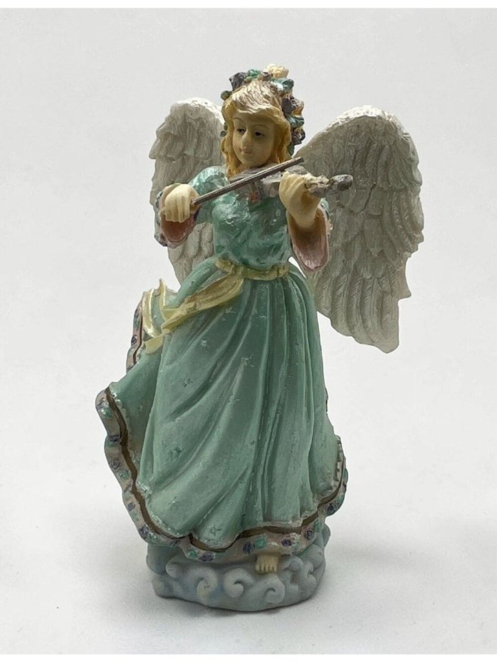 Angel Figurine Playing Violin Avery Creations Fairy Music Violinist Gift